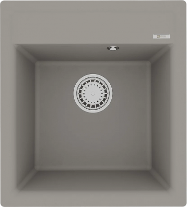 Мойка кухонная Lemark Hanka 450 9910009 грей матовая, прямоугольная, 45x50 см
