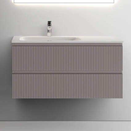 Тумба с раковиной Sancos Snob T 100 см, L, doha soft, подвесная, матовая