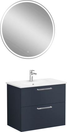 Мебель для ванной VitrA Root Flat 80 темно-синяя подвесная, матовая
