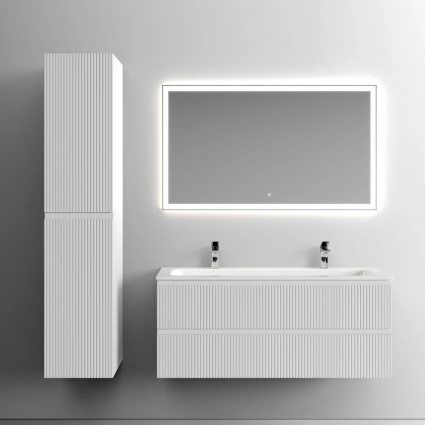 Мебель для ванной Sancos Snob T 120 см, bianco, раковина CN7016, подвесная, матовая