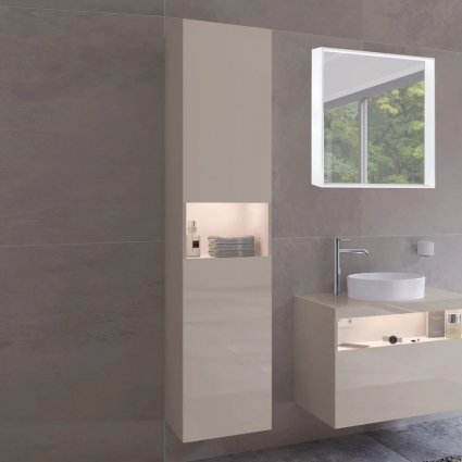 Шкаф-пенал Keuco Stageline 32831 L, кашемир, с подсветкой, подвесной, матовый
