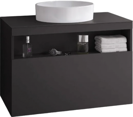 Тумба для комплекта Keuco Stageline 32863 80 см, вулканит, подвесная, матовая