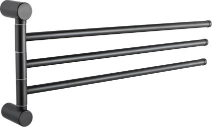 Полотенцедержатель Haiba HB84-7 тройной, черный, подвесной, поворотный