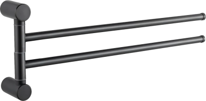 Полотенцедержатель Haiba HB84-7 двойной, черный, подвесной, поворотный