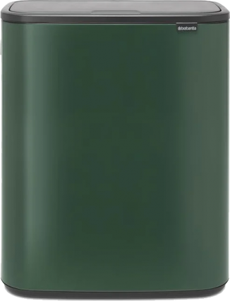 Мусорное ведро Brabantia Touch Bin Bo 304224 30+30 л, зеленая сосна, напольное