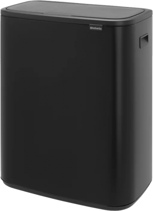 Мусорное ведро Brabantia Touch Bin Bo 221484 30+30 л, черное, напольное