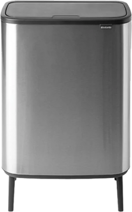 Мусорное ведро Brabantia Bo Touch Bin 130649 30+30 л, стальное матовое, напольное