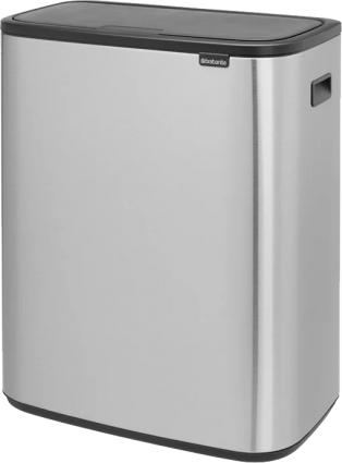 Мусорное ведро Brabantia Touch Bin Bo 221422 30+30 л, стальное матовое, напольное