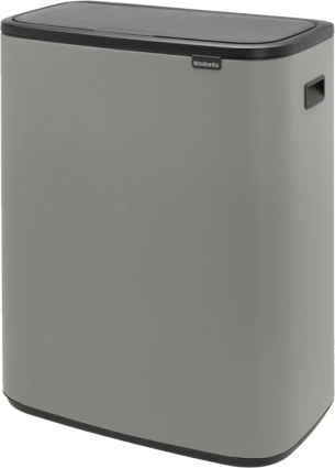 Мусорное ведро Brabantia Touch Bin Bo 221460 30+30 л, серое, напольное