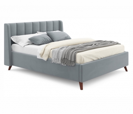 Кровать LASKA Family Betsi 160х200 с подъемным механизмом и матрасом серого цвета, с ящиком для хранения