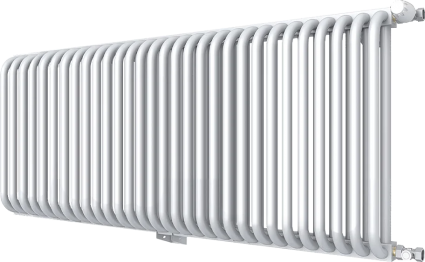 Радиатор стальной KZTO PC 2-500-30 3/4 30 секций на площадь 20.4 кв.м., белый, 123.2x10x30 см
