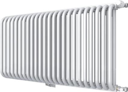 Радиатор стальной KZTO PC 2-500-24 3/4 24 секции на площадь 16.32 кв.м., белый, 98.6x10x24 см