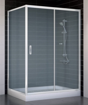Душевой уголок Vegas Glass ZP+ZPV 130*90 01 10 стекло сатин, 130x90, прямоугольный, двери раздвижные