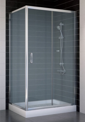 Душевой уголок Vegas Glass ZP+ZPV 100*70 08 10 стекло сатин, 100x70, прямоугольный, двери раздвижные