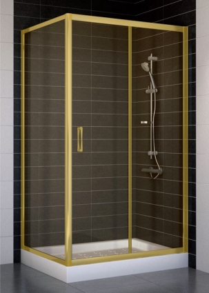 Душевой уголок Vegas Glass ZP+ZPV 100*80 09 05 стекло бронза, 100x80, прямоугольный, двери раздвижные