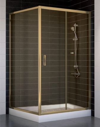 Душевой уголок Vegas Glass ZP+ZPV 110*100 05 05 стекло бронза, 110x100, прямоугольный, двери раздвижные
