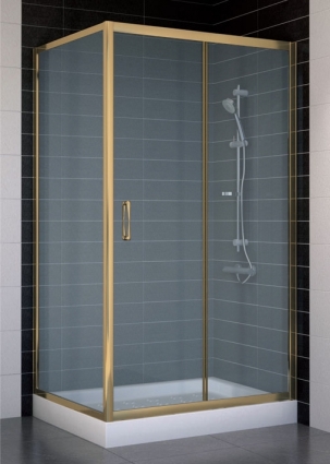 Душевой уголок Vegas Glass ZP+ZPV 100*80 05 10 стекло сатин, 100x80, прямоугольный, двери раздвижные