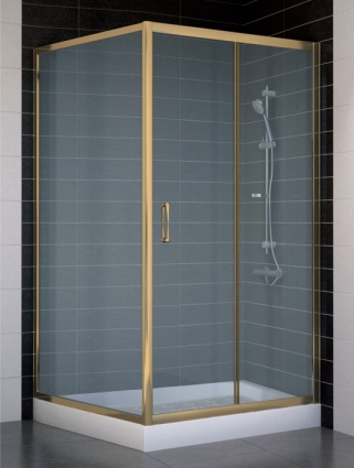 Душевой уголок Vegas Glass ZP+ZPV 100*100 05 10 стекло сатин, 100x100, квадратный, двери раздвижные