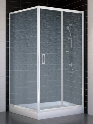 Душевой уголок Vegas Glass ZP+ZPV 100*100 01 02 стекло шиншилла, 100x100, квадратный, двери раздвижные