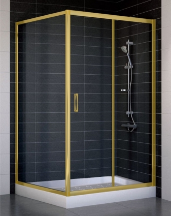 Душевой уголок Vegas Glass ZP+ZPV 110*100 09 01 стекло прозрачное, 110x100, прямоугольный, двери раздвижные