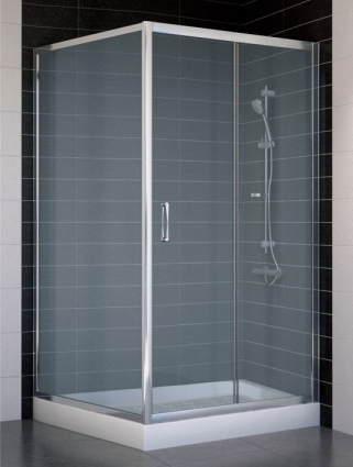 Душевой уголок Vegas Glass ZP+ZPV 100*100 08 10 стекло сатин, 100x100, квадратный, двери раздвижные