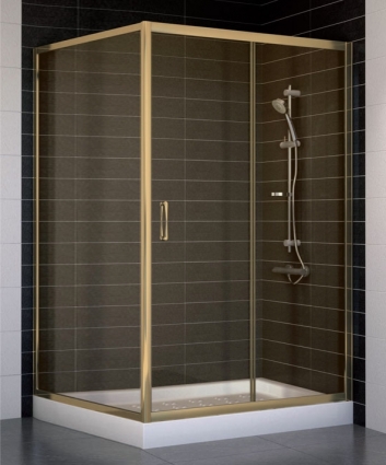 Душевой уголок Vegas Glass ZP+ZPV 120*100 05 05 стекло бронза, 120x100, прямоугольный, двери раздвижные