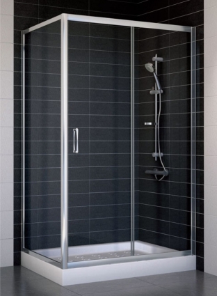 Душевой уголок Vegas Glass ZP+ZPV 110*70 08 01 стекло прозрачное, 110x70, прямоугольный, двери раздвижные