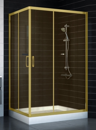 Душевой уголок Vegas Glass ZA-F 80*120 09 05 стекло бронза, 80x120, прямоугольный, двери раздвижные