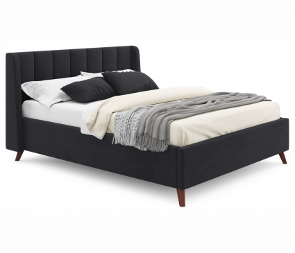Кровать LASKA Family Betsi 160х200 с подъемным механизмом и матрасом черного цвета, с ящиком для хранения