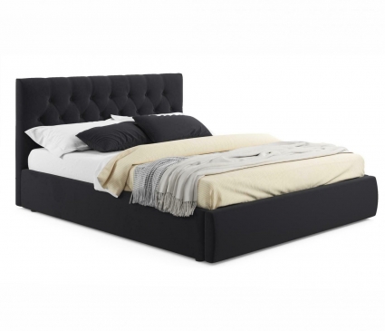 Кровать LASKA Family Verona 160х200 с подъемным механизмом черного цвета, с ящиком для хранения
