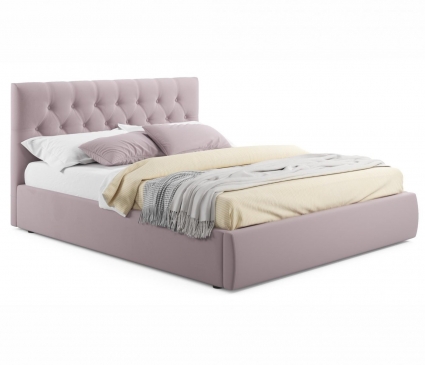 Кровать LASKA Family Verona 160х200 с подъемным механизмом серо-розового цвета, с ящиком для хранения