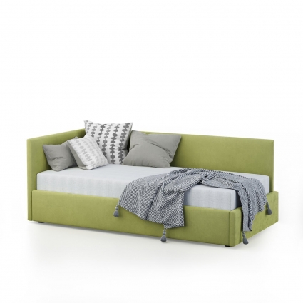 Кровать MYROOM Family Меркурий-2 90х190 светло-зеленого цвета с подъемным механизмом, с ящиком для хранения