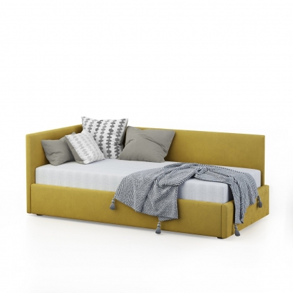 Кровать MYROOM Family Меркурий-2 80х190 желтого цвета с подъемным механизмом, с ящиком для хранения