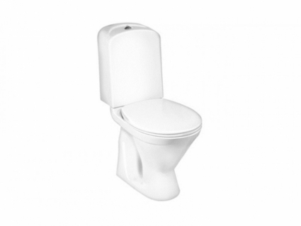Унитаз напольный Gustavsberg Nordic 3 c крышкой с микролифтом, белый, овальный, 35.5x66 см