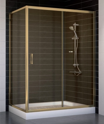 Душевой уголок Vegas Glass ZP+ZPV 140*70 05 05 стекло бронза, 140x70, прямоугольный, двери раздвижные