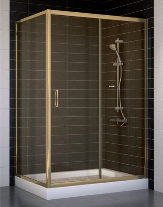Душевой уголок Vegas Glass ZP+ZPV 120*80 05 05 стекло бронза, 120x80, прямоугольный, двери раздвижные