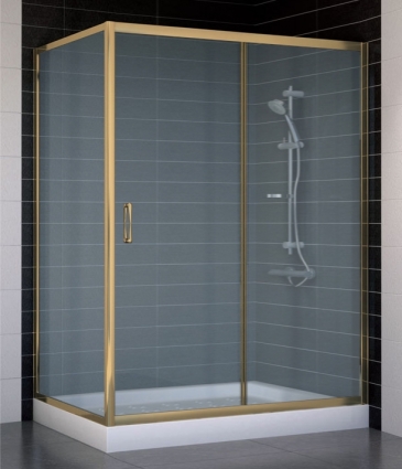 Душевой уголок Vegas Glass ZP+ZPV 140*80 05 10 стекло сатин, 140x80, прямоугольный, двери раздвижные