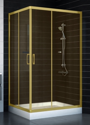 Душевой уголок Vegas Glass ZA-F 90*110 09 05 стекло бронза, 90x110, прямоугольный, двери раздвижные