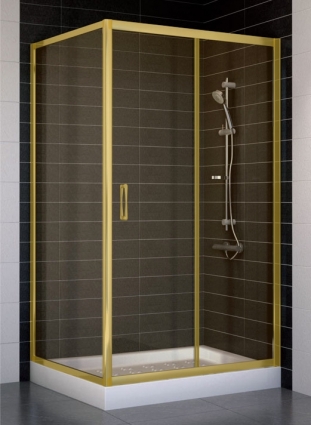 Душевой уголок Vegas Glass ZP+ZPV 100*90 09 05 стекло бронза, 100x90, прямоугольный, двери раздвижные
