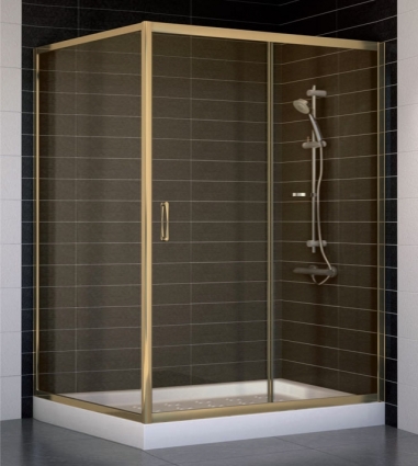 Душевой уголок Vegas Glass ZP+ZPV 140*100 05 05 стекло бронза, 140x100, прямоугольный, двери раздвижные