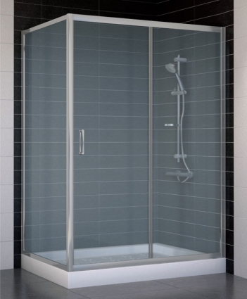 Душевой уголок Vegas Glass ZP+ZPV 130*80 07 10 стекло сатин, 130x80, прямоугольный, двери раздвижные