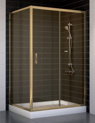 Душевой уголок Vegas Glass ZP+ZPV 110*90 05 05 стекло бронза, 110x90, прямоугольный, двери раздвижные