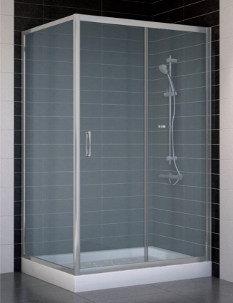 Душевой уголок Vegas Glass ZP+ZPV 110*90 07 10 стекло сатин, 110x90, прямоугольный, двери раздвижные