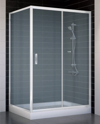 Душевой уголок Vegas Glass ZP+ZPV 120*90 01 10 стекло сатин, 120x90, прямоугольный, двери раздвижные