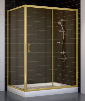 Душевой уголок Vegas Glass ZP+ZPV 130*90 09 05 стекло бронза, 130x90, прямоугольный, двери раздвижные