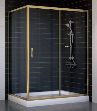 Душевой уголок Vegas Glass ZP+ZPV 140*90 05 01 стекло прозрачное, 140x90, прямоугольный, двери раздвижные