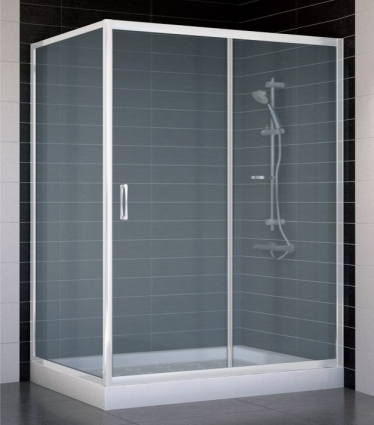 Душевой уголок Vegas Glass ZP+ZPV 140*90 01 10 стекло сатин, 140x90, прямоугольный, двери раздвижные