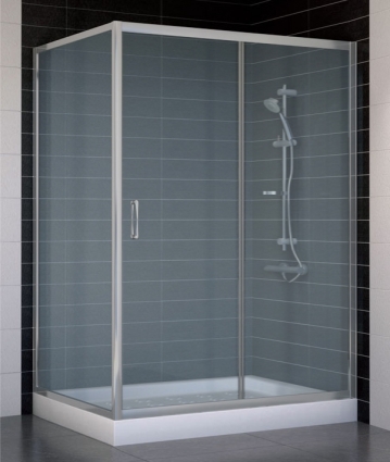 Душевой уголок Vegas Glass ZP+ZPV 130*90 07 10 стекло сатин, 130x90, прямоугольный, двери раздвижные