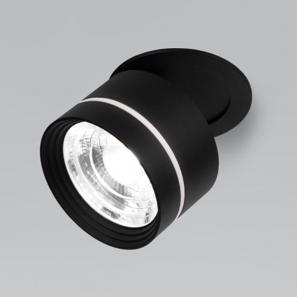 Встраиваемый светодиодный светильник Elektrostandard Stark 25035/LED 8W 4200K чёрный a062932 в стиле Хай-тек, цвет черный