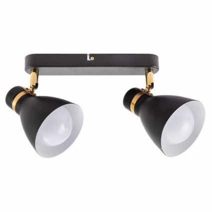 Спот Arte Lamp Fafnir A5047PL-2BK в стиле модерн, цвет черный, мощность 80 Вт